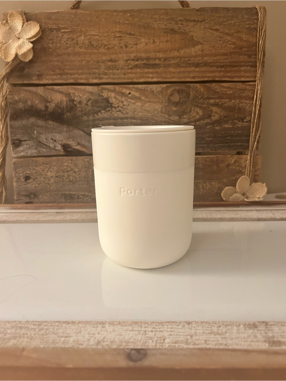 Porter White Insulated Travel Tumbler